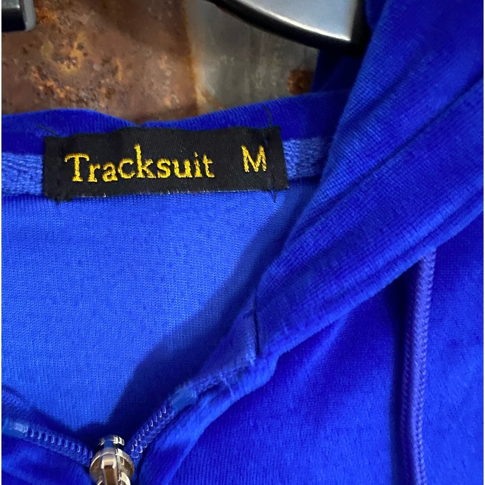 Vintage Y2K 2 piece Royal blue velvet/velour tracksuit - Picture 4 of 9